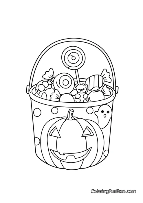 Halloween trick or treat bucket
