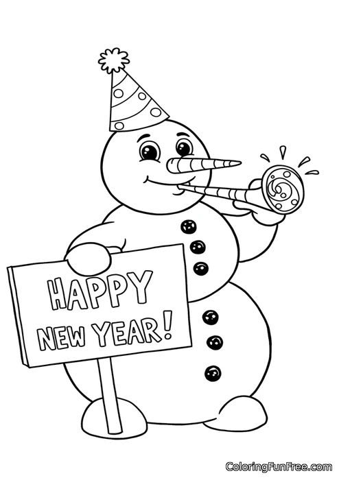 Funny snowman party hat