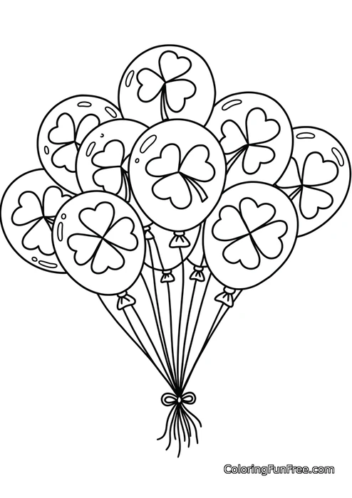 Bunch of shamrock balloons