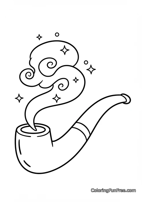 Smoking pipe with sparkling smoke