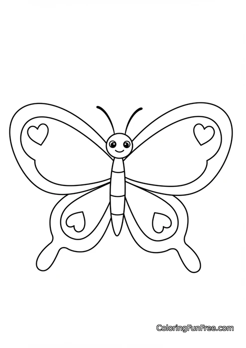 Butterfly heart wings