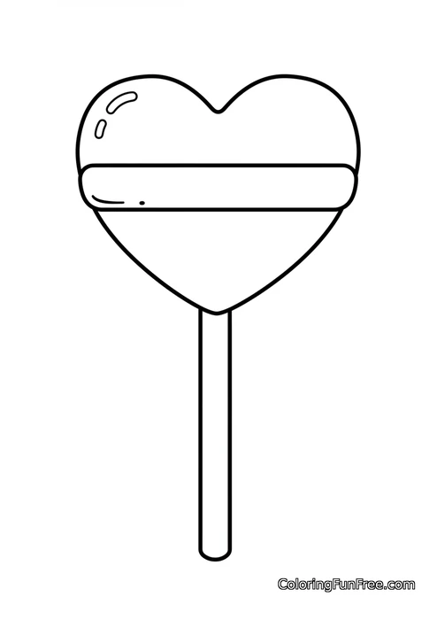 Heart shaped lollipop
