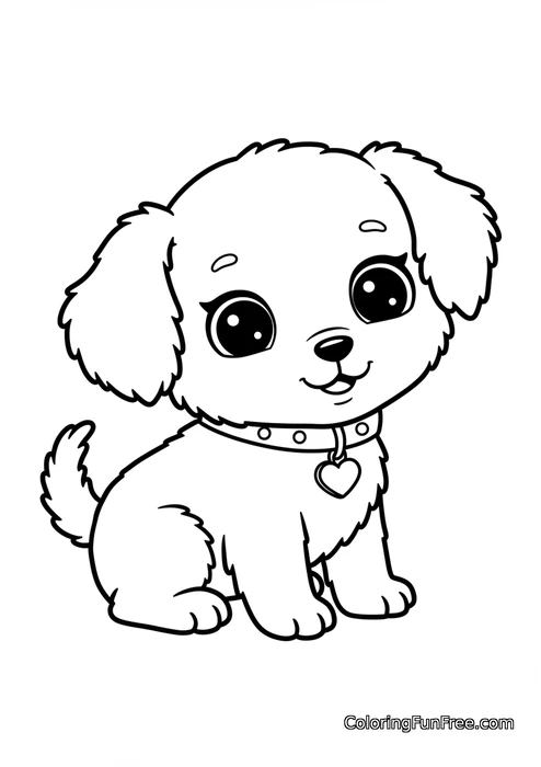 Puppy heart collar tag