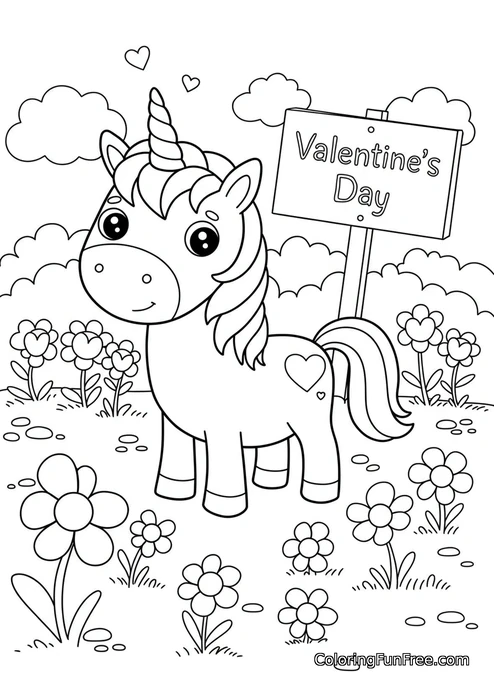 Unicorn valentine's day