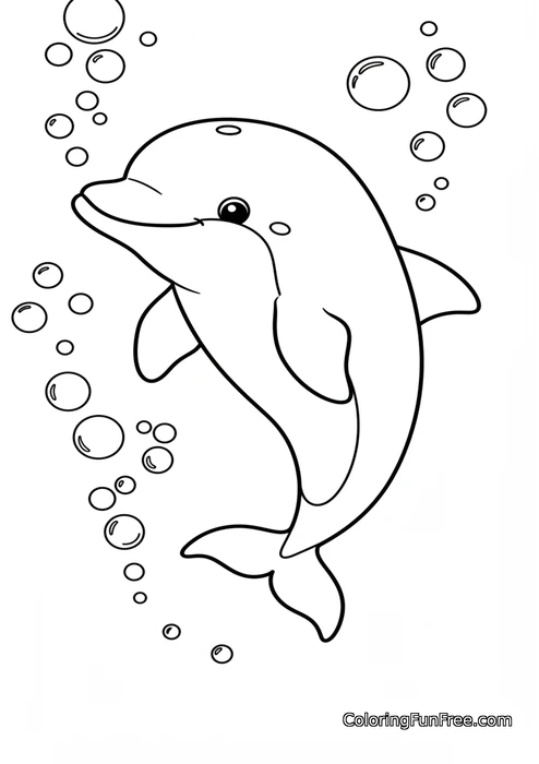 Dolphin with bubbles
