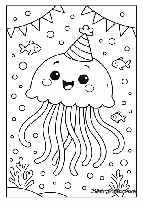 Party jellyfish with hat