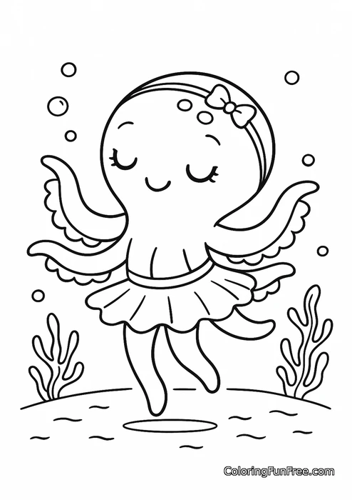 Ballerina octopus dancing