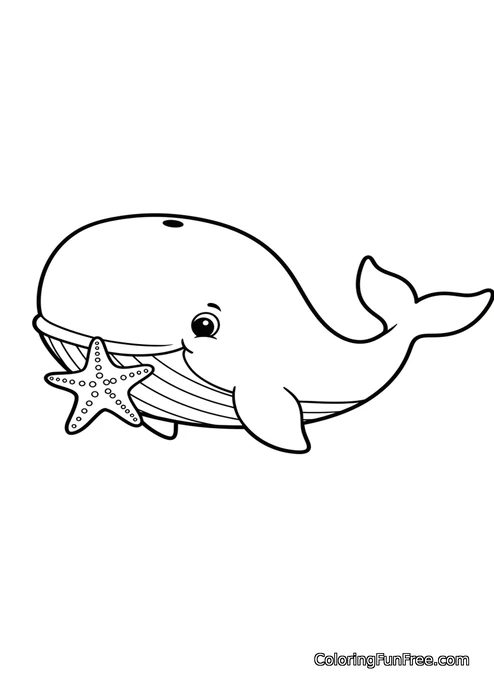 Whale holding starfish