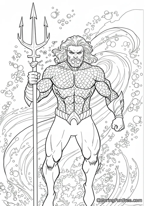 Aquaman among underwater plants