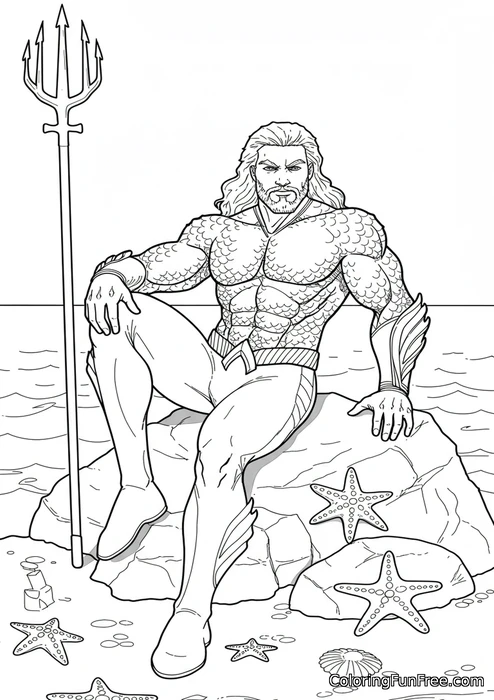 Aquaman with sea companion
