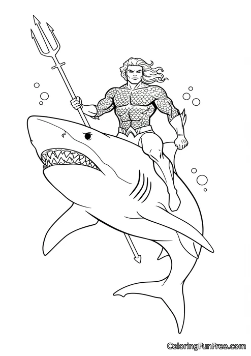 Aquaman with shark