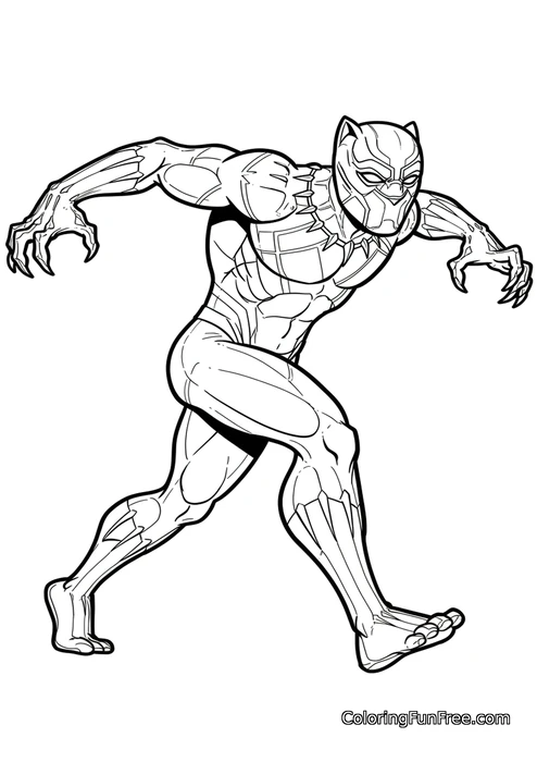 Black panther running pose