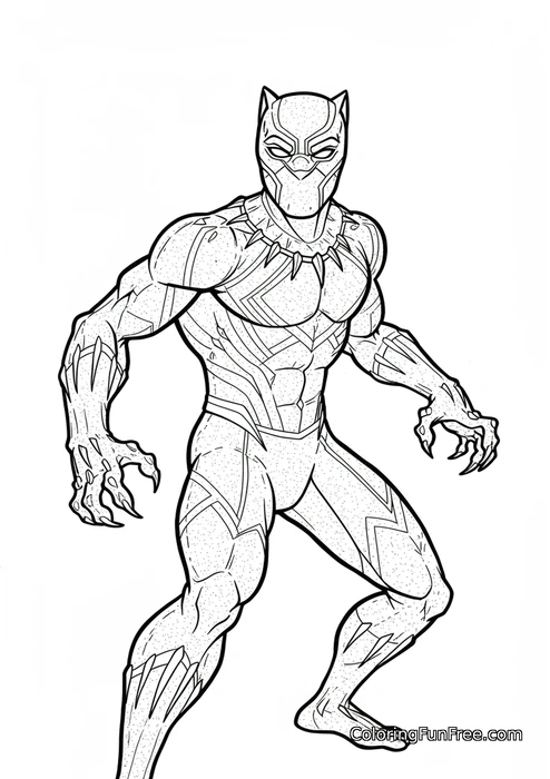 Black panther standing pose