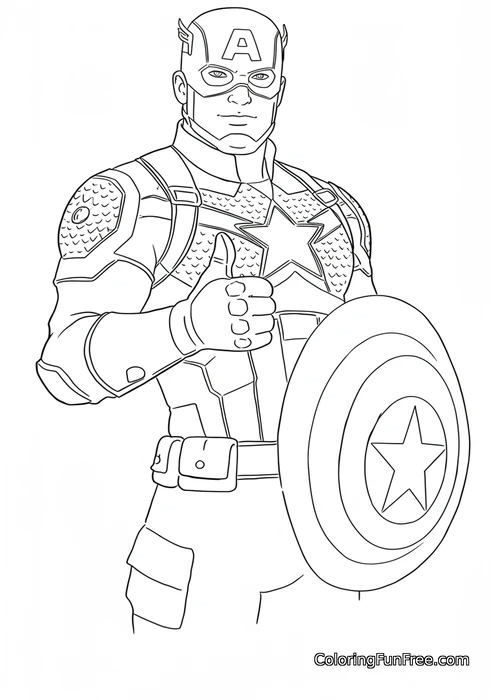 Captain America thumbs up