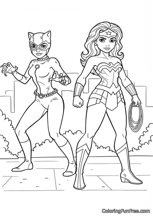 Catwoman and wonder woman together