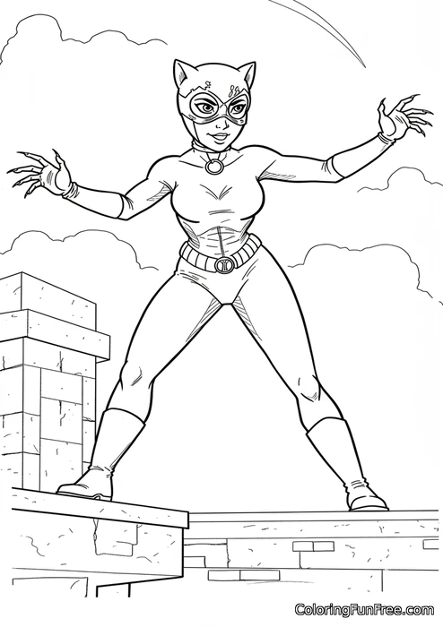 Catwoman full body confident pose