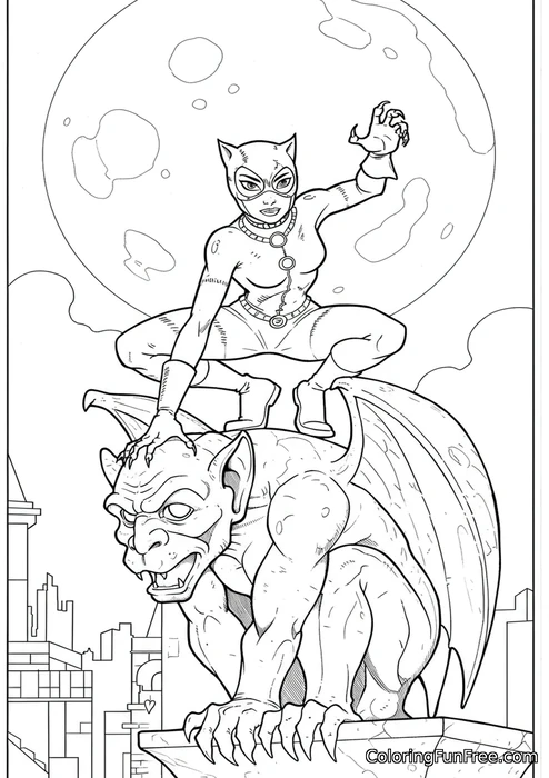 Catwoman on rooftop