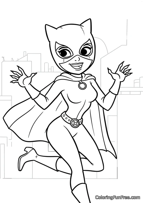 Catwoman running in action