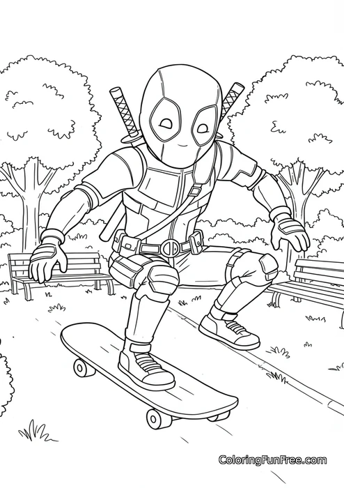 Deadpool on skateboard-img