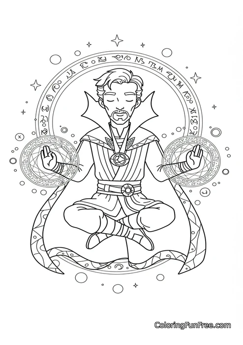 Doctor Strange meditating
