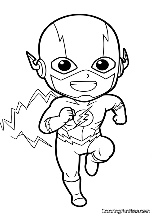 Flash chibi running with lightning