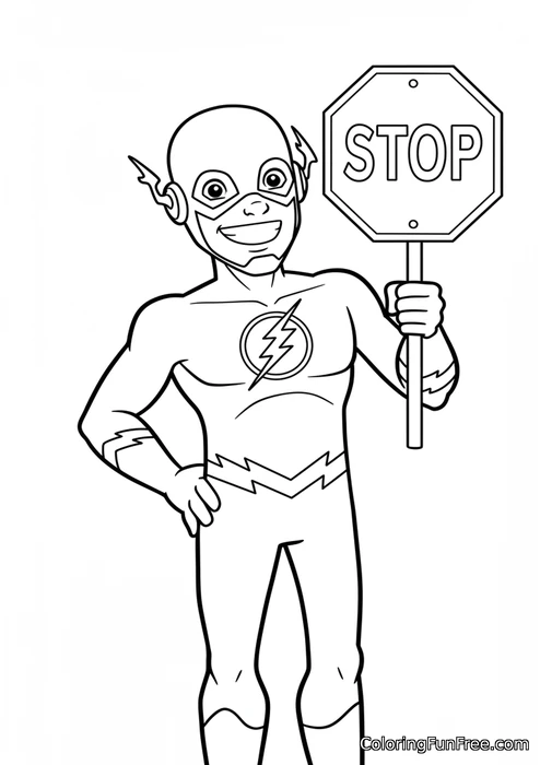 Flash holding stop sign