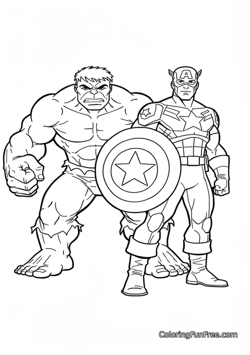 Hulk and Captain America