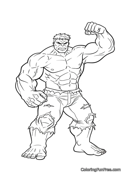 Hulk flexing bicep