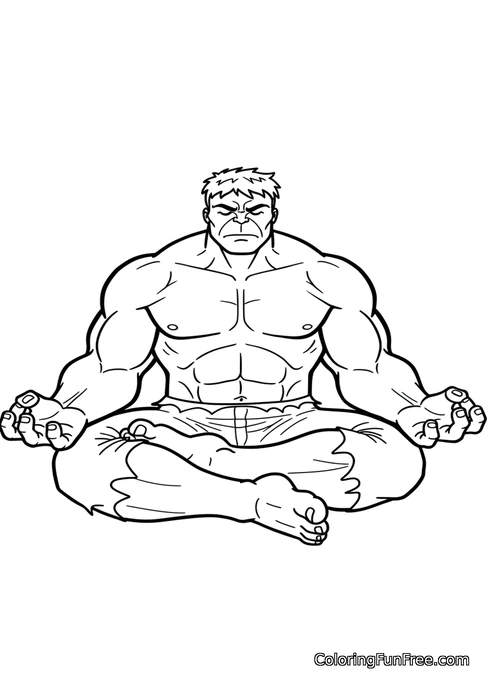 Hulk meditating