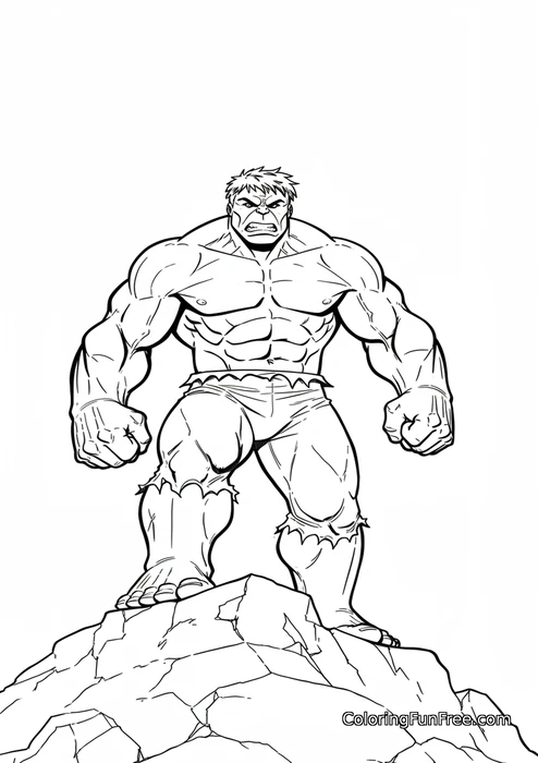Hulk on mountain peak