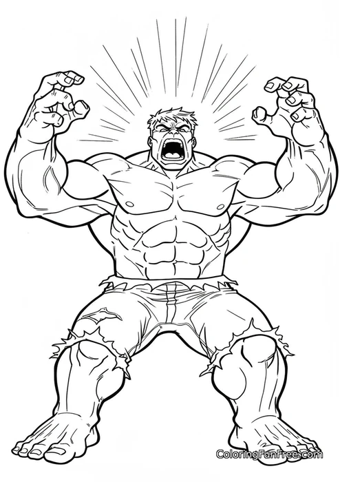 Hulk roaring in rage