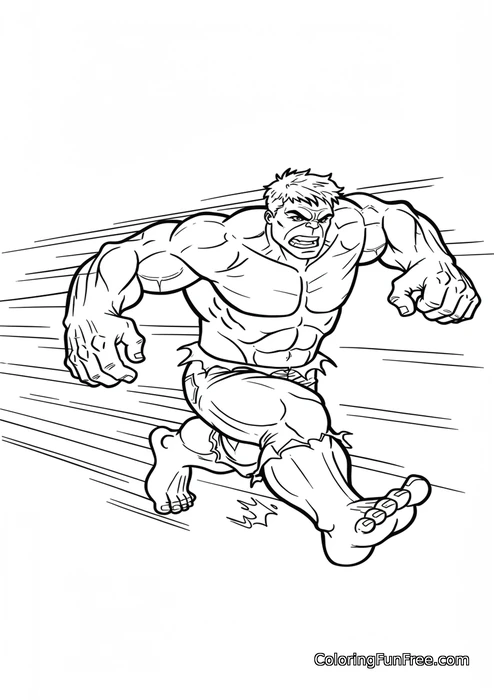 Hulk running fast