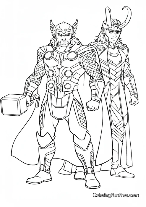 Thor and loki standing together