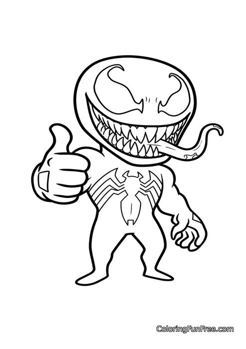 Chibi venom thumbs up