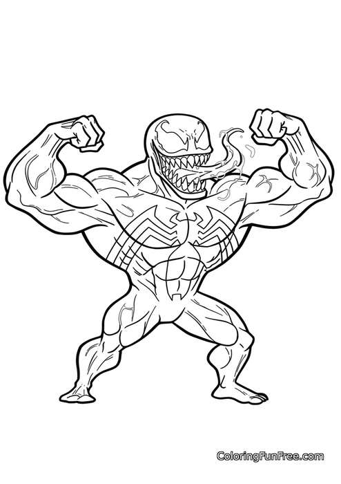 Venom muscular pose
