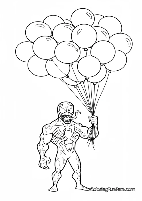 Venom with balloons