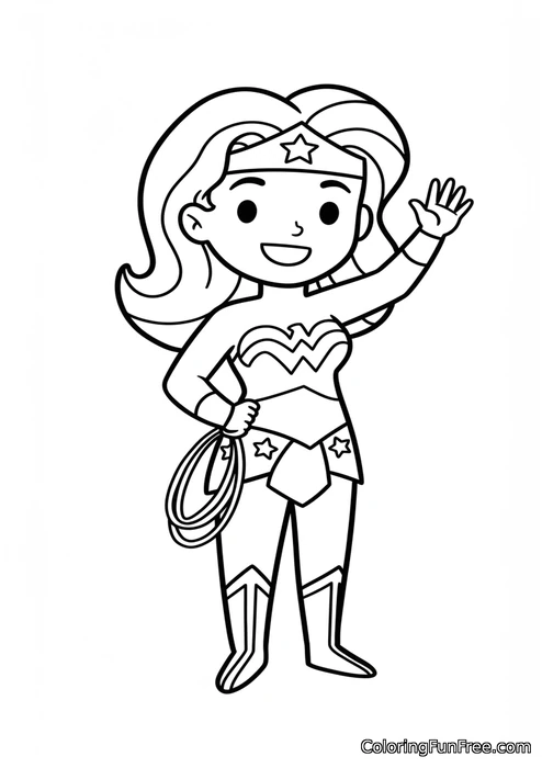 Wonder woman chibi with lasso