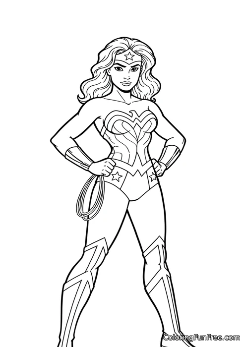 Wonder woman standing confident pose