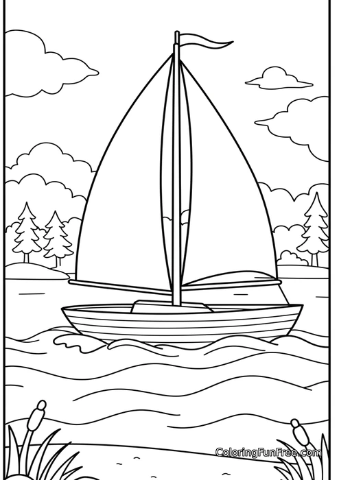 Sailboat on the lake