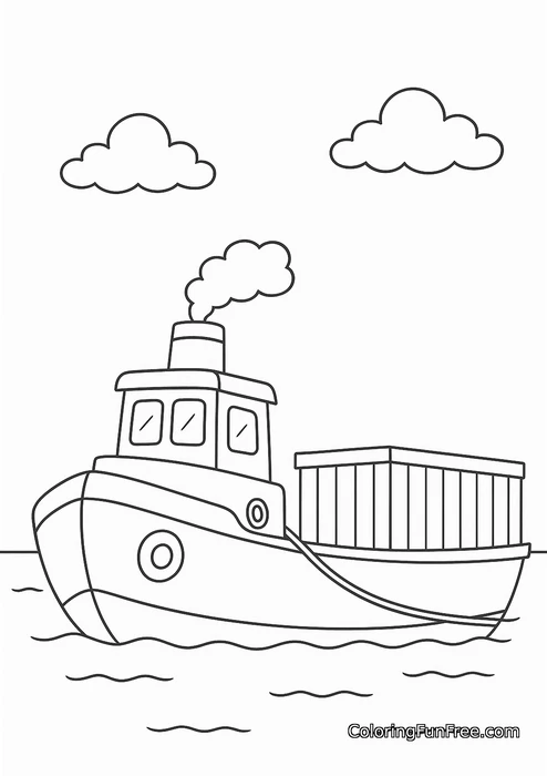 Tugboat with container
