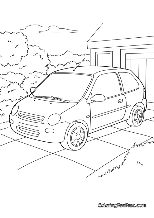 Car in driveway