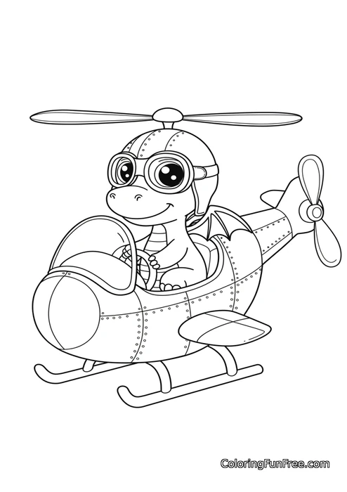 Dragon pilot in helicopter