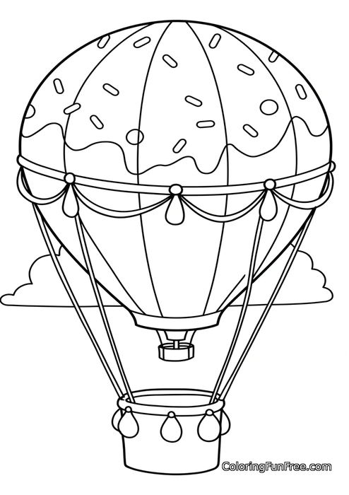 Cake shaped hot air balloon