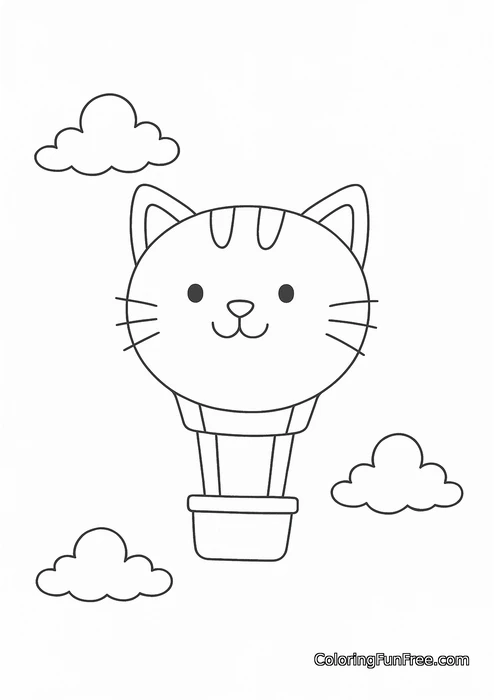 Cat shaped hot air balloon