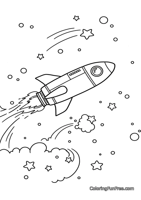 Simple rocket in space