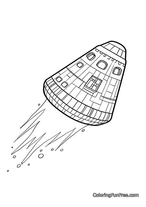 Space capsule reentry