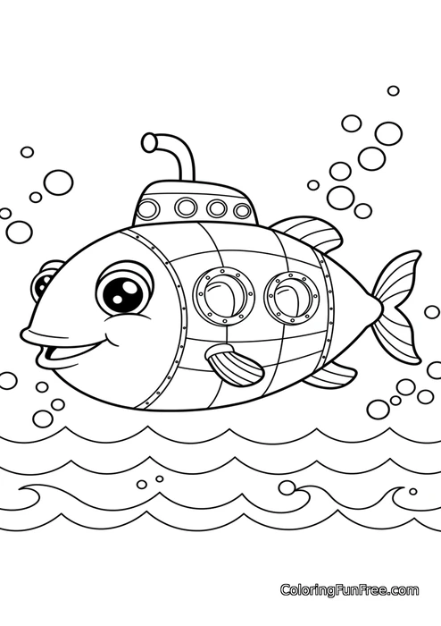 Fish shaped submarine