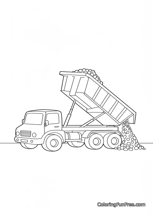 Dump truck dumping load