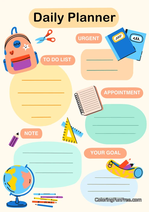 School daily planner