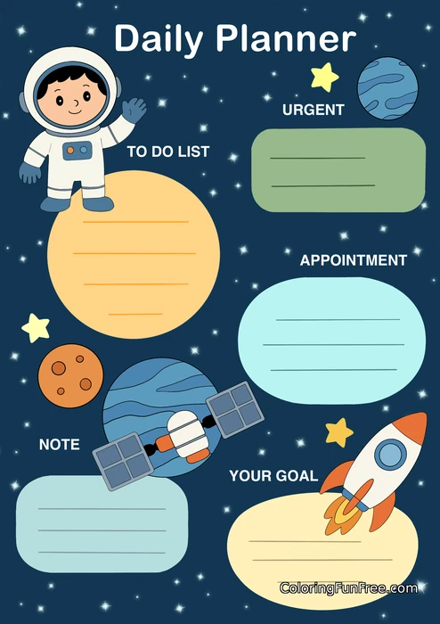 Space daily planner